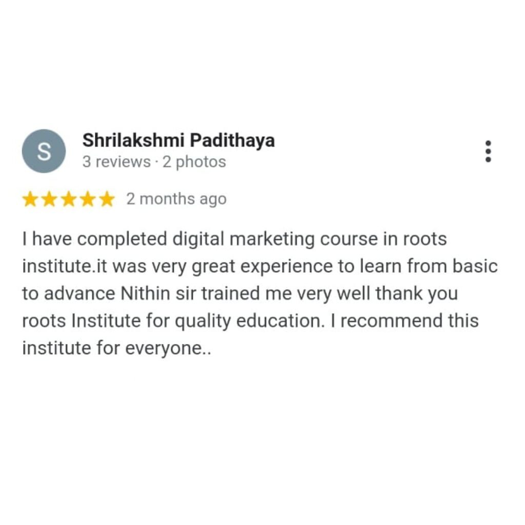 student feedback on digital marketing course in kannada