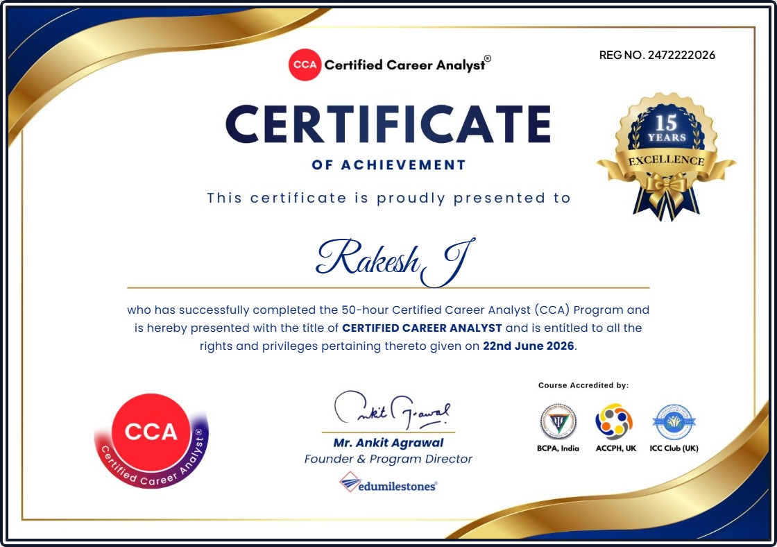 Certified Career Analyst Certificate